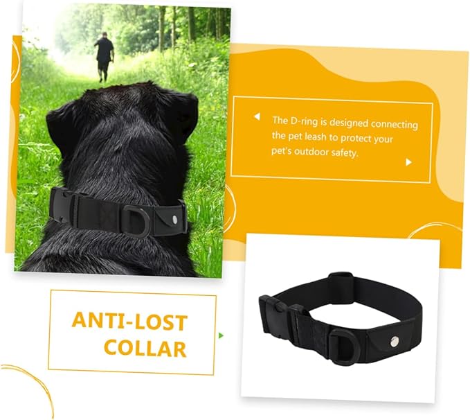 Generic 2Pcs Adjustable Dog Protective Collar with Buckle Comfortable Pet Positioning Collar for Dogs Anti-Lost Safety Gear for Outdoor Use