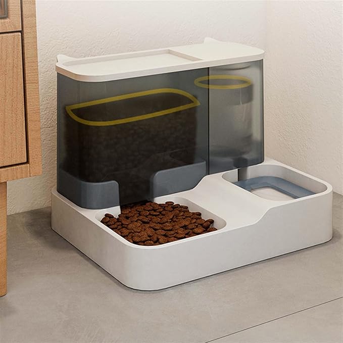 Dog Water Bottles Automatic Pet Water Dispenser Feeding Bowl Dog Drinking Cat Food Container(Blue)