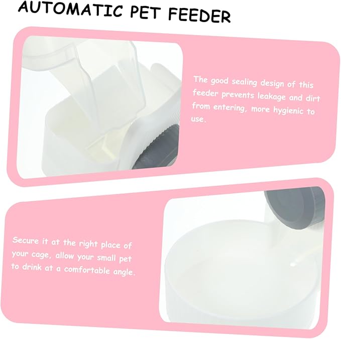 Automatic Pet Feeder Container Hanging Type Puppy Food Dispenser Control and for Cats and Dogs Prevents Overflow and Spills for Use