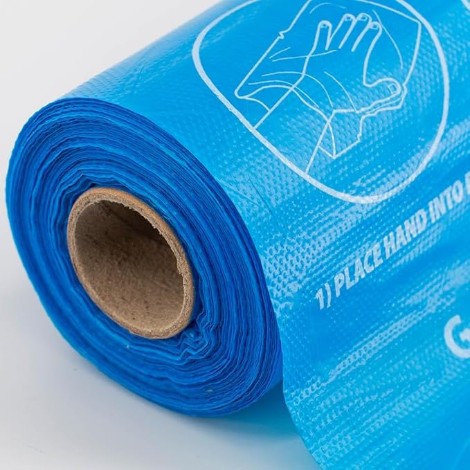 Dog Waste Depot® Depot Doggies™ - Blue - Baby Powder Scented - 65% (PCR) Post Consumer Recycled Dog Waste Roll Bags - 50% thicker than competitor, fits the House dispenser (10 Rolls = 2000 bags)