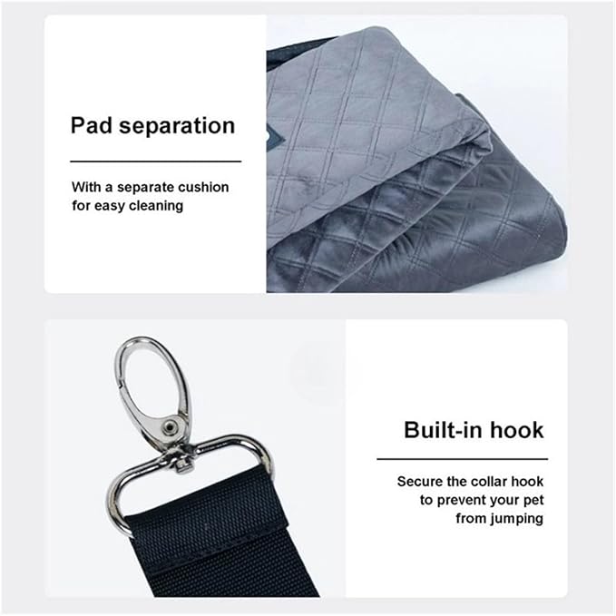 Dog Booster Car Seats Adjustable Strap Travel Safety Pet Car Seat Dog Car Carrier With Washable Removable Cover & Storage Pocket