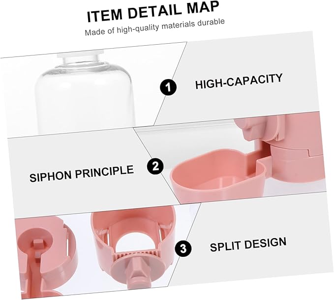 Automatic Pet Water Feeder Hanging Design Pet Water Dispenser for Dogs and Cats Capacity Compact Portable Drinking Fountain for Busy Owners