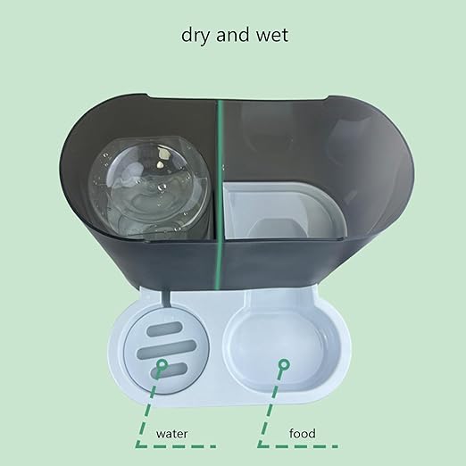 Pffiocix Automatic Feeder Water Dispenser Dogs Cats - Large Capacity, Hygienic, Ideal Busy Owners