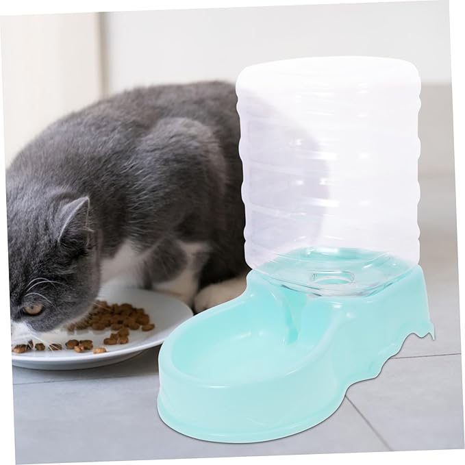 Generic Pet Water Fountain Cat Feeder Cat Water Dispenser Feeder for Cats Pet Feeder Dispenser for Cats Feeder Dispenser for Dogs Automatic Feeder Dispenser for Cats Pet Supply Dog Feeder, Sky-blue