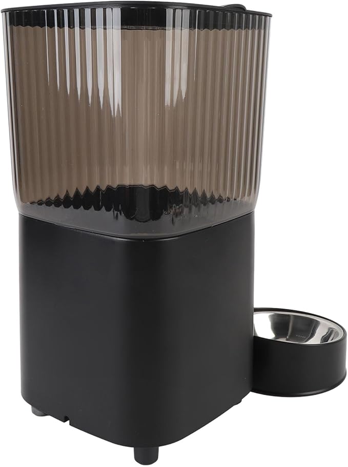 Automatic Cat Feeder,Cat Food Dispenser Automatic Cat Feeder Pet Dry Food Dispenser Triple Preservation with Stainless Steel Bowl for Small Medium Pets (Dual Bowls)