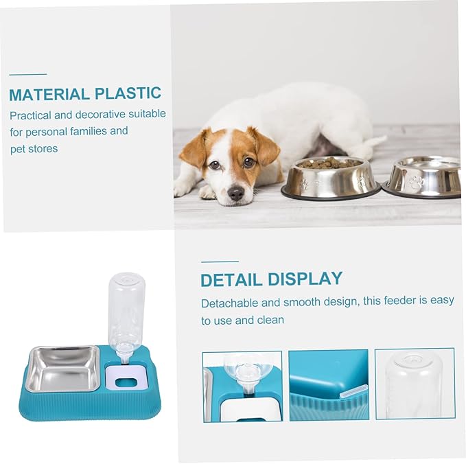 Yardwe Automatic Pet Water Feeder Elevated Dog Bowl Skid-Resistant Base Detachable Water Dispenser Container