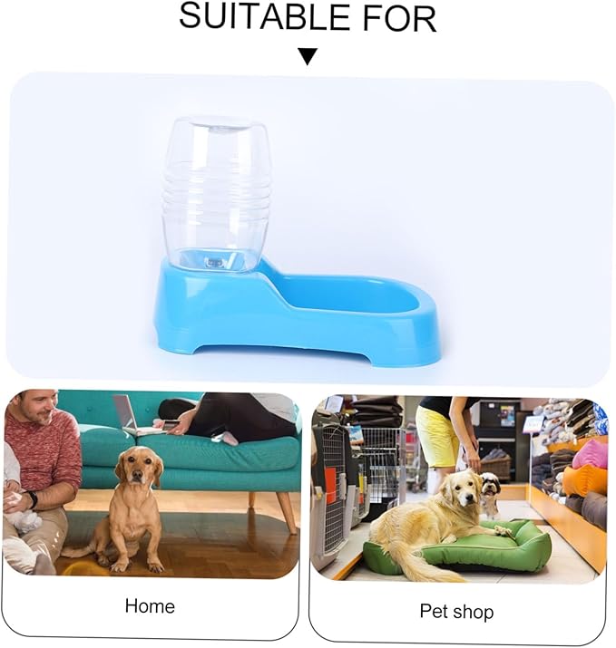 Angoily 3pcs Pet Water Feeder Bowl Creative Automatic Water Dispenser for Dogs and Puppies Safe Smooth Non-tip Design for Home and Pet Shops