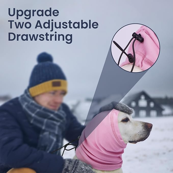 Nanaki Dog Calming Hoodie,3rd Gen Anti-Slip Hematomas Ear Wraps for Dogs Ear Covers,Adjustable Doggy Head Muffs Noise Protection,Fireworks Ear Protector Pet Grooming Ear Cover Pet Head Wrap Snood