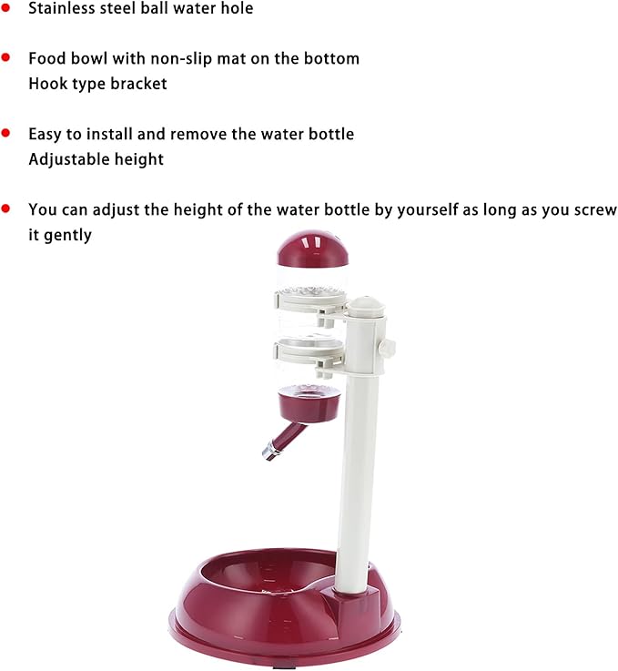 Pet Lifting Water Food Automatic Feeder Dog Water Dispenser Adjustable Height Pet Water Bowl Universal Automatic Water Feeding Set for Cats and Dogs Automatic Pet Water Dis