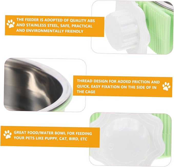 Generic Dog Feeder Pet Food Storage Containers Feeders Kennel Mats Kitten Bowls Feeding Station Automatic Cat Feeder Cat Bowl Stand Pet Feeding Mat Dog Bowls with Stand Toy Green