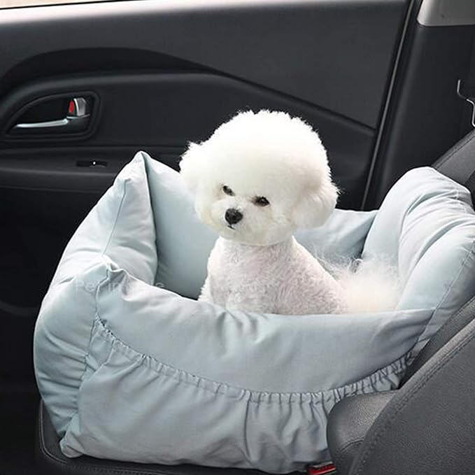 Dog Car Seat, Pet Booster Seat,Dog Travel Car Carrier Bed Safety Seats with Storage Pocket and Clip-On Safety Leash for Small Dog Puppy and Cats,Dual-Use for Car and Home
