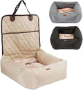 Dog Car Seat for Medium Large Dog Booster Seat for Dogs, Multi-Functional Pet Car Seat with Thick Cushion (Beige, Large-60 * 50 * 58cm)