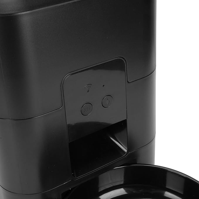 Automatic Pet Feeder, Smart Timed and Portion Controlled Feeding Food Container for Cat Dog, Connection Cat Dog Dry Food Dispenser, Dog Feeding Station, Pet Supplies (Black)