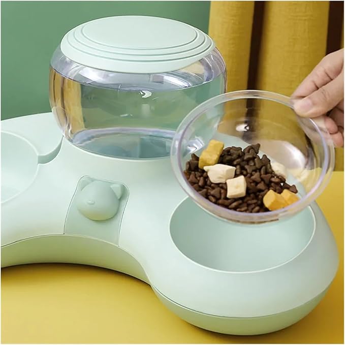Cat Automatic Drinking Feeding Bowl Anti-overturning Non-Slip for Dogs(Pink)