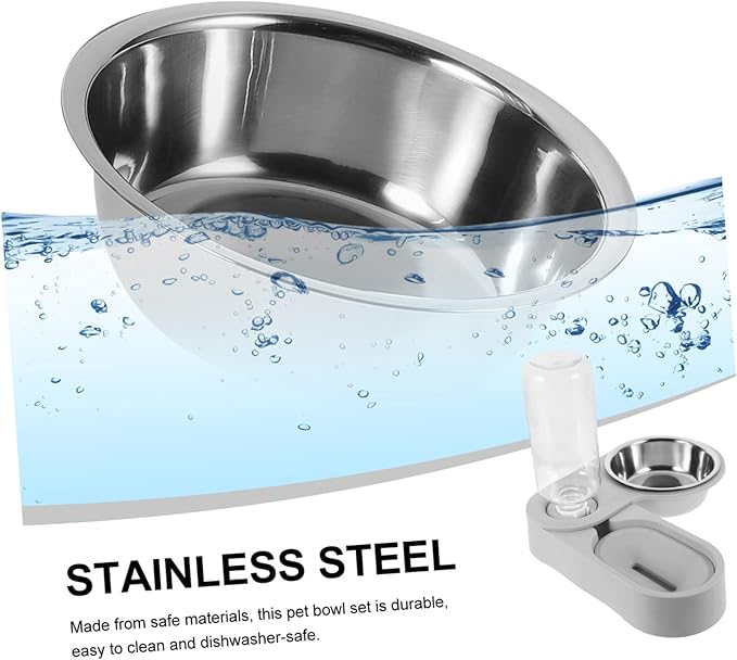 Timed Cat Feeder Automatic Water Dispenser Double Stainless Steel Bowl Pet Supply for Busy Pet Parents