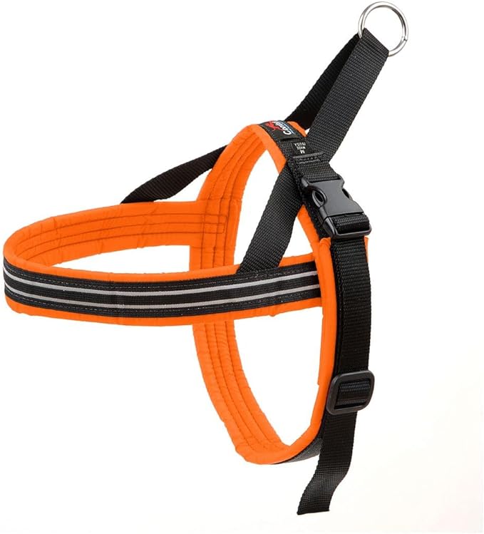 ComfortFlex Sport Dog Harness – No-Choke, Fully Padded, Non-Chafing Harness with Control Handle – Reflective, Lightweight, Adjustable for Active Dogs - Small, Hunter Orange