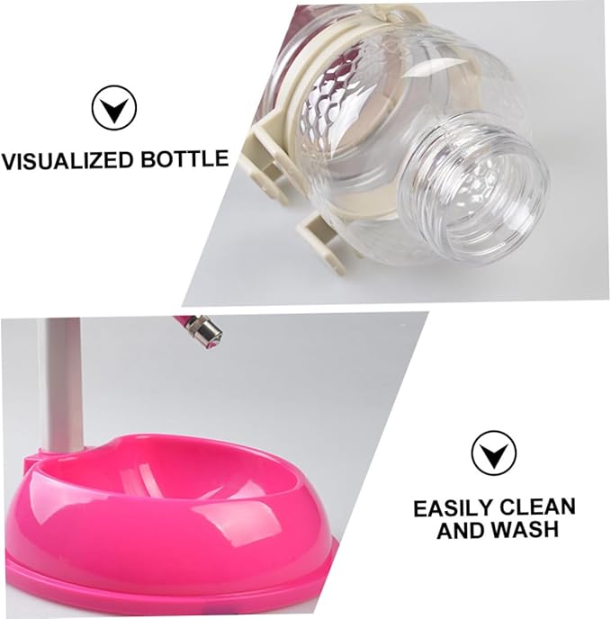 Pet Water Dispenser Automatic Food Feeder Pet Waterer Pp PVC Detachable Bowl Easy Cleaning