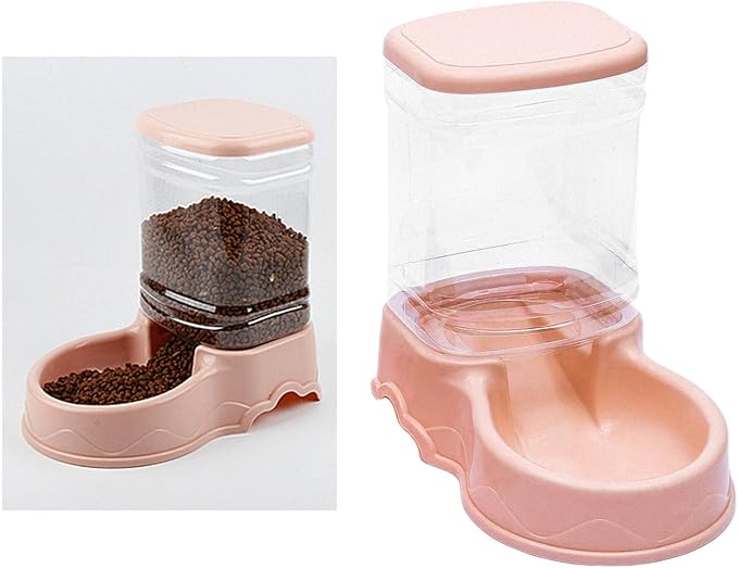 Automatic Pet Feeder Water Dispenser Combo Food Bowl for Small Medium Large Dogs Cats 3.5L Capacity