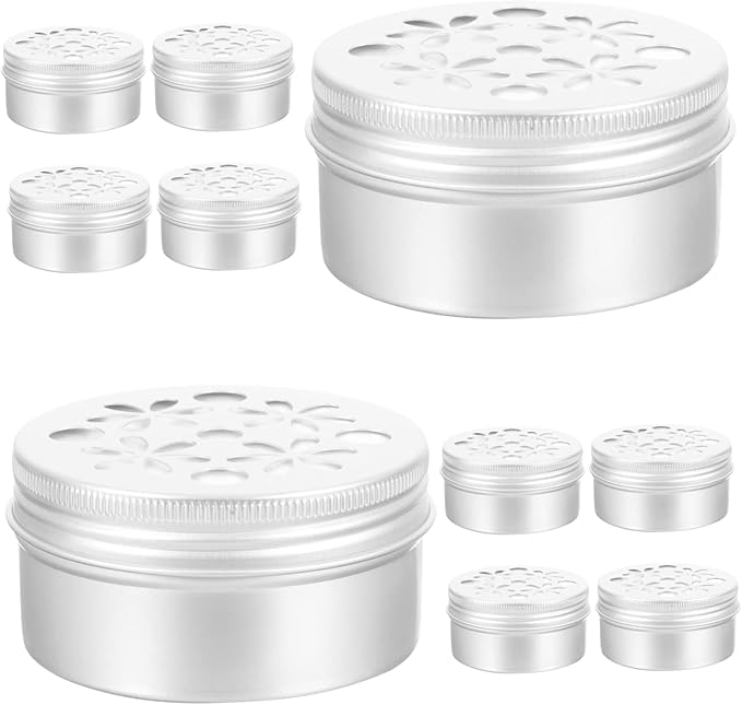 VANZACK 80ml Dog Scent Training Kit 10pcs Aluminum Sniffle Boxes for Canine Nose Work and Scent Detection Portable Odor Training Supplies for Dogs and Puppies