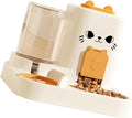 Elevated Pet Feeders with Removable Stainless Steel Bowl and Automatic Water Dispenser Cats and Dogs Travel Friendly Pet Feeders Water Fountains