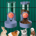 Hanging Automatic Pet Food Water Dispenser,Auto Gravity Pet Feeder and Waterer Set,Small Animals Self Feeding Bowl,Dog Feeding Station for Puppy Kitten Rabbit Chinchilla Hedgehog Ferret (Blue)