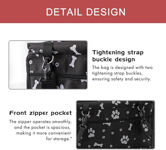 Dog Car Seat Vehicle Carrier Bag for Cats and Dogs Portable Puppy Booster,Washable Foldable Pet Travel Carrier Cage with Breathable Design, Safety Lock, and Scratch-Resistant 600D Oxford Cloth