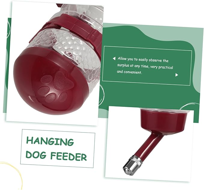 BESPORTBLE 2pcs Pet Water Dispenser for Dogs and Cats Automatic Hanging Cage Water Bottle Rolling Easy to Install and for Pet Kennels and Travel Capacity