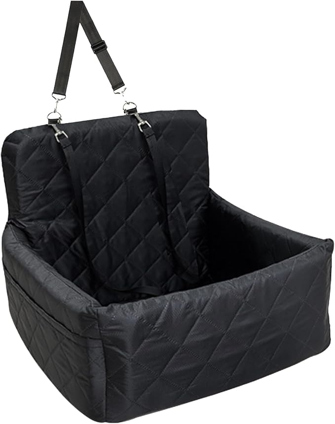 Small Dog Car Seat, Removable Cover Cat Carrier Seat | Booster Hammock Safety Belt for Doggy Kitten Small Large Breed Travel Road Trips Camping Truck Sedan SUV Vet Visits Daily