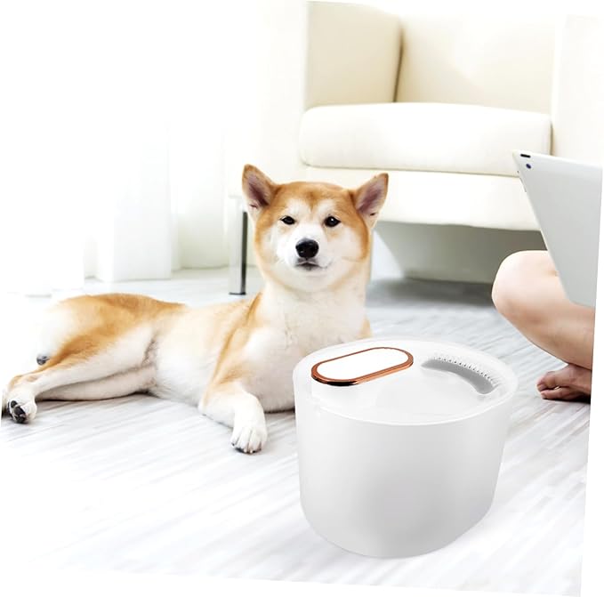 3l Auto Electric Pet Water Fountain Dog Cat Drinking Dispenser Filter Self-Filling Low Water Level Protection Pp Material Mineral White