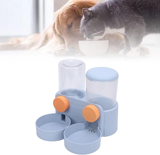 Automatic Pet Food Water Dispenser Set for Dogs Cats, Feeder and Waterer with Bowls, Hanging Food Water Dispenser Set, Efficient and Convenient, Suitable and