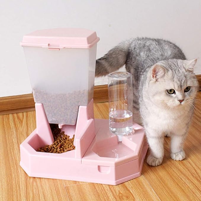 Pet Automatic Feeding and Watering Machine, 500ml Large Capacity Automatic Drinking Fountain
