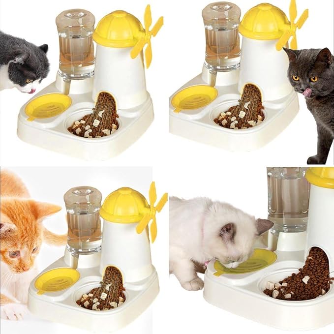 1pc Pet Feeding Station with Water Dispenser Automatic Pet Feeder Water Dispenser Set with Capacity for Cats Dogs Dry Wet for Easy