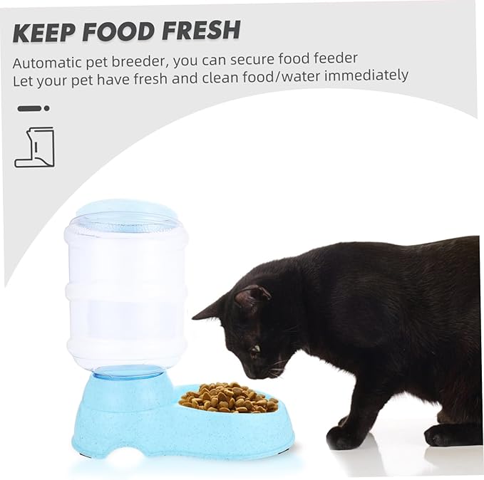 Automatic Pet Food Dispenser for Cats and Easy to Use for Supply Reduces Feeding Effort and Convenient Feeding