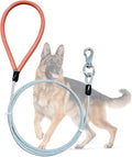 Heavy-Duty Dog Leash,Chew-Proof Metal Leash for Large Dogs (Up to 250lbs),10ft Wire Rope Dog Leashes with Soft Silicone Grip