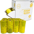 FPN Dog Poop Bags – 16 Rolls - 240 Bags, 13″ x 9″, Fits Most Dispensers –Biodegradable, Leak-Resistant & Earth-Friendly Pet Waste Bags (Lemon)