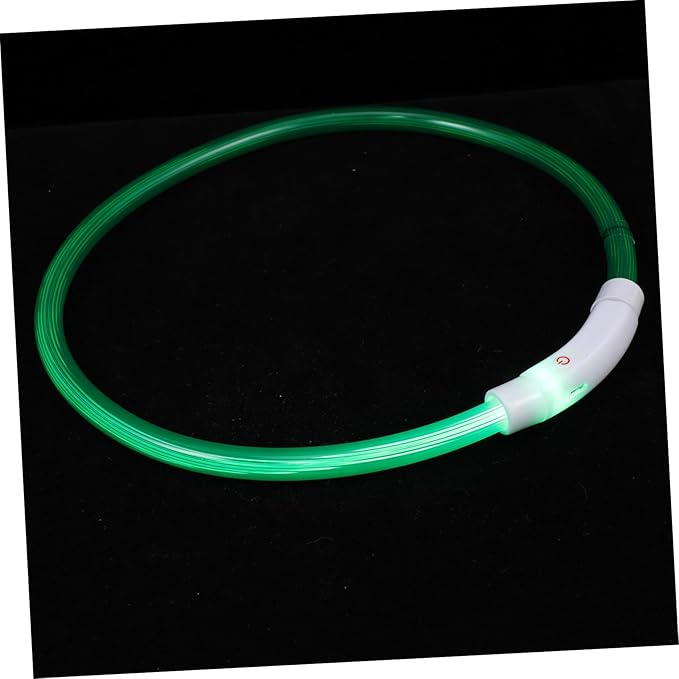 Milisten USB Rechargeable Luminous Dog Collar Flashing Led Light for Night Safety Pet Supply Lightweight Durable with Unique Design for Eye-catching Style