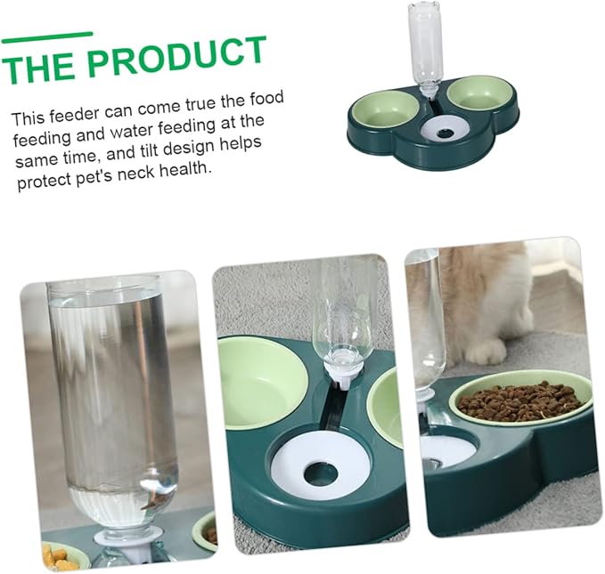 BESPORTBLE Multi-Function Pet Feeder Water Dispenser Automatic Food Bowl for Cats Dogs Convenient Design Easy to Use for Busy Pet Owners Combined Food Water