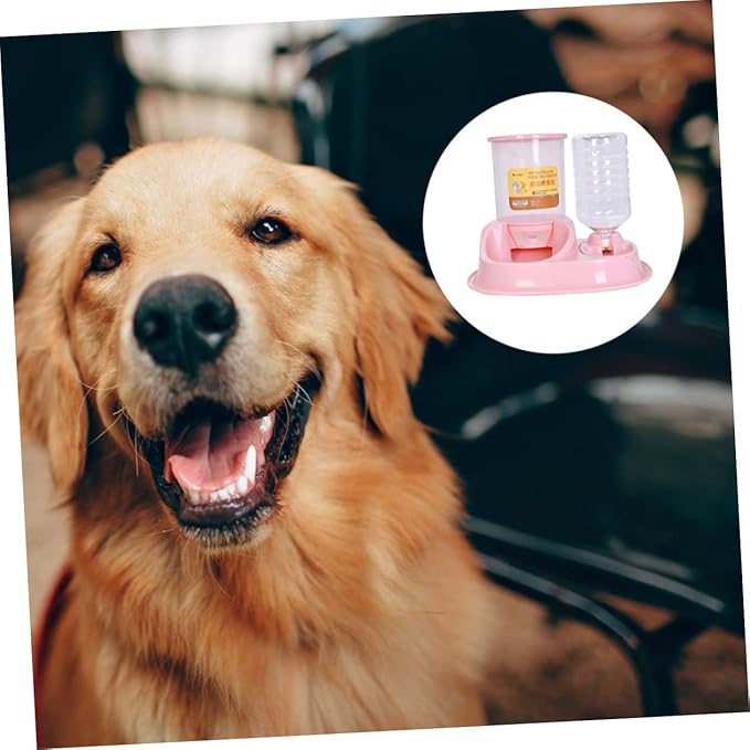 Toyvian Automatic Cat Dog Feeder Water Dispenser Large Capacity PET Feeding Bowl Simple Fill Design for Cats and Dogs