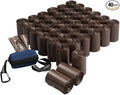 Morcte 40 Rolls, 1400 Strong Poop Bags, Dog Waste Bags with Dispenser, Brown