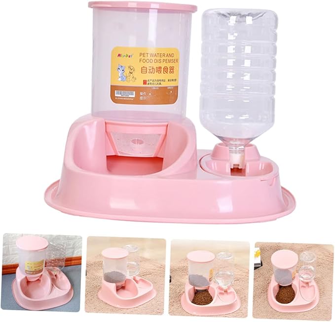 Automatic Pet Feeder Large Capacity Cat Dog Water Food Dispenser Easy Cleaning Portable for Home Travel