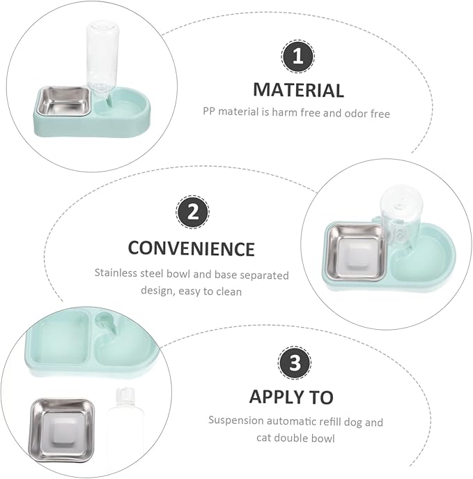 1Set Automatic Water Dispenser for Dogs and Cats Detachable Transparent Design Material Easy to Pet Feeder for Dogs Cats and Rabbits Pet Supply