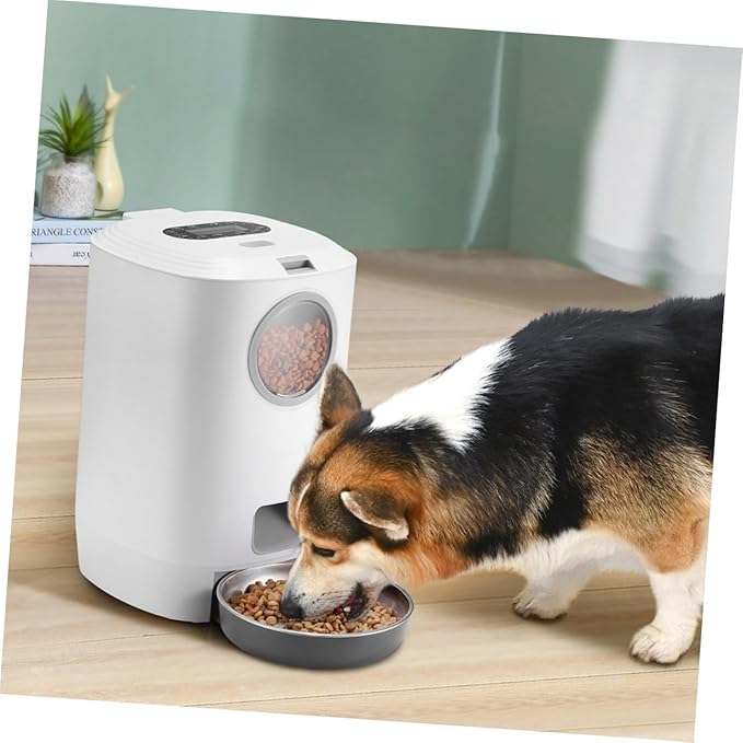 BESPORTBLE 1pc Automatic Pet Feeder and Cat Food Dispenser Timer Portion Control USB Interface Compact Design for Timed Feeding