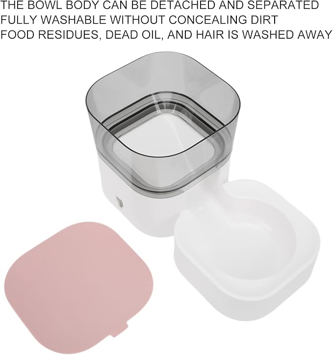 Pet Water Dispenser, Automatic Self Dispensing Dog Food and Water Dispenser Station, Dog Cat Feeder Self Feeding Station for Medium Small Dag Cats Puppy Kitten (Feeder (Pink))