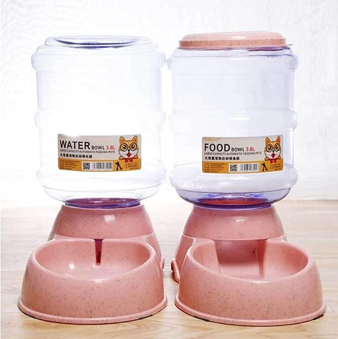 Water Dispenser Pet Drinker Waterer Dog Feeder Automatic Feeder EcoFriendly Adjustable Unplugged Detachable Drinking Dispenser Dog Automatic Drinkers cat Fountain (Size : Feeders) (Water dispensers)