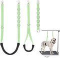 Dog Grooming Belly Strap - 3PCS Grooming Restraint Set Adjustable Belly Band Loops Strap with Padded Support & Loop Extension Straps Pet Grooming Harness Kit for Dogs (Mint Green)