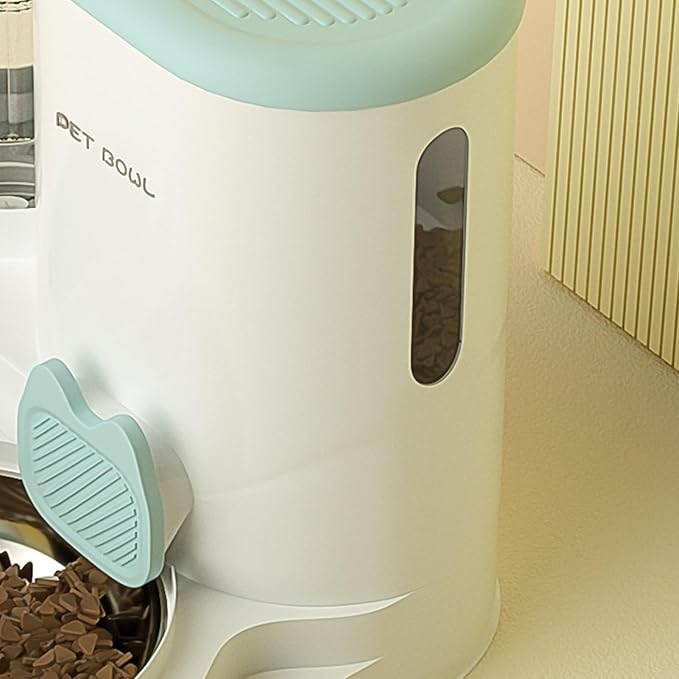 Dog Feeder and Waterer, Automatic Food & Water Dispenser Kit, Large Capacity Pet Feeding Station for Dogs, Cats, Rabbits