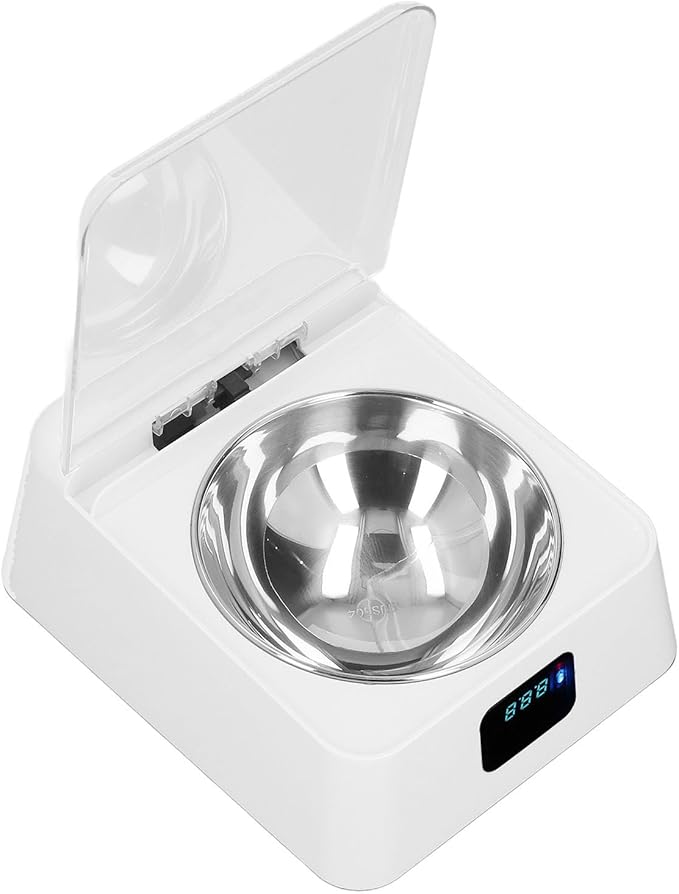 Pet Feeder with Open Lid, Automatic Box Transparent Lid Sensitive 350ml IR Induction for Medium Pets