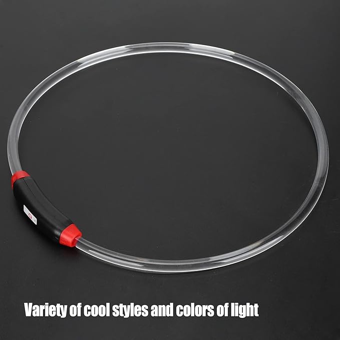Light Up Dog Collar, LED Dog Collar USB Rechargeable LED Collar Glowing Pet Collar for Medium Small Dogs in The Dark Dog Collar for Night Walking Lighted Dog Collar