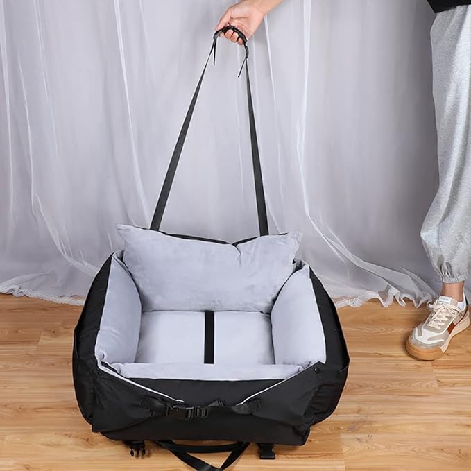 Dog car seat,Pet Booster Seat Travel Dog Car Bed,for Small Medium Dogs Cats,Comfortable and Breathable, Detachable,Dog car Bed Dual-use for car and Home
