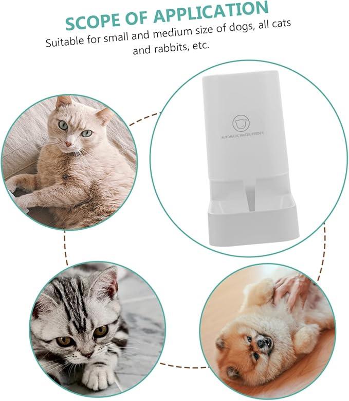 1pc Automatic Pet Water Bowl Drinking Feeder for Dogs Cats Rabbits Easy to Clean White Reduces Wet Hair Ensures Fresh Water Supply
